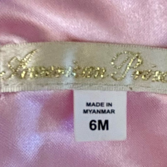 AMERICAN PRINCESS DRESS 6 MONTHS PINK & WHITE - Picture 5 of 16